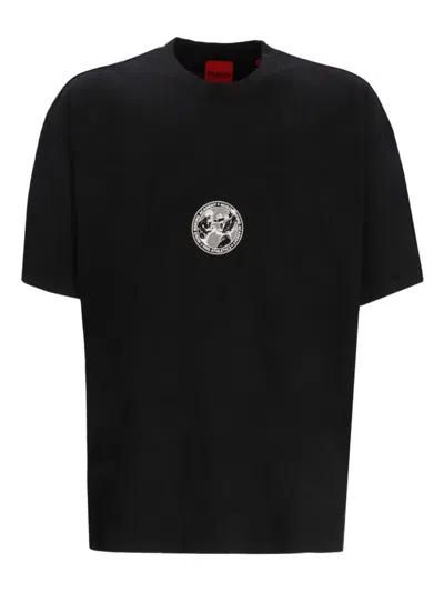Hugo Boss Graphic-print T-shirt In Black