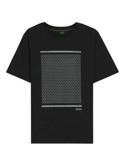 Hugo Boss T-shirt Mit Grafischem Print In Black