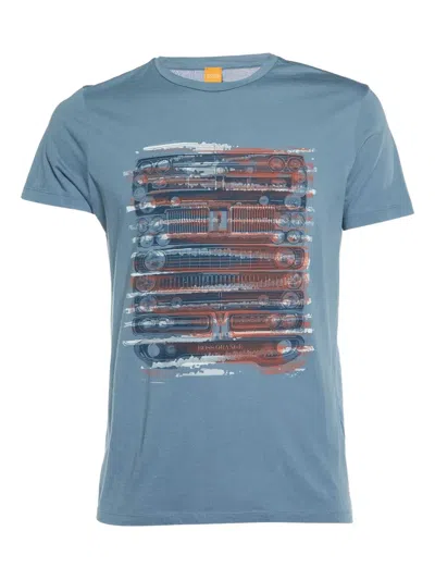 Pre-owned Hugo Boss Graphic-print T-shirt In Blue