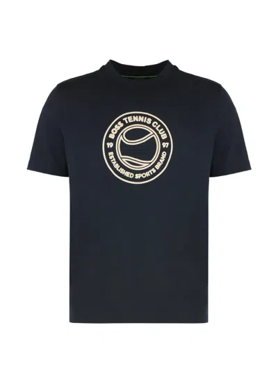 Hugo Boss Graphic-print T-shirt In Blue