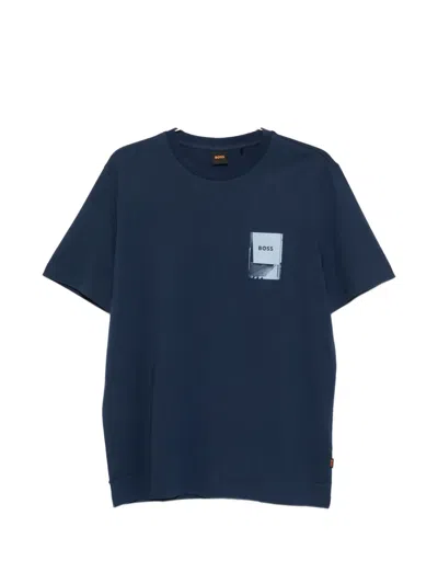 Hugo Boss Graphic-print T-shirt In Blue