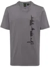 Hugo Boss Graphic-print T-shirt In Grey