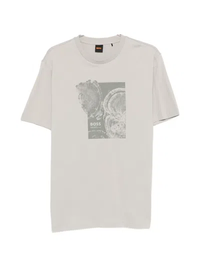Hugo Boss Graphic-print T-shirt In Neutral