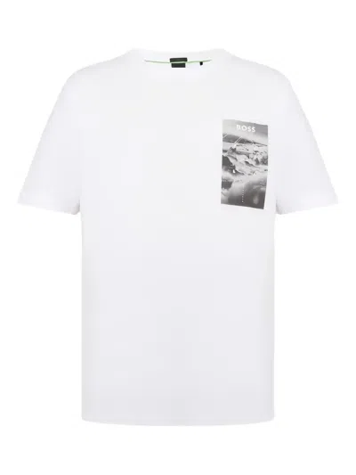Hugo Boss Graphic-print T-shirt In White