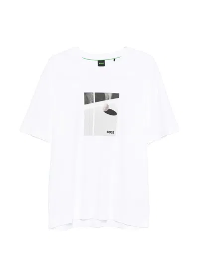 Hugo Boss Graphic-print T-shirt In White