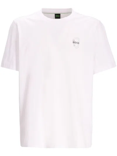 Hugo Boss Graphic-print T-shirt In White