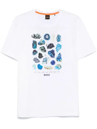 Hugo Boss Graphic-print T-shirt In White