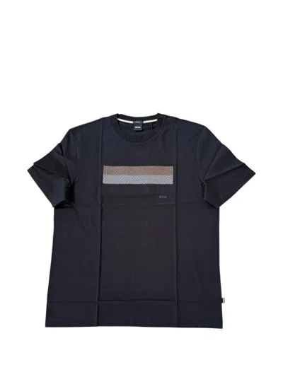 Hugo Boss Graphic Regular-fit T-shirt In Blue
