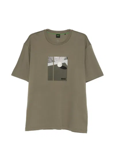 Hugo Boss Graphic T-shirt In Green