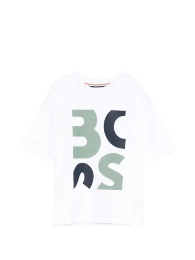 Hugo Boss Kids' Graphic T-shirt In White