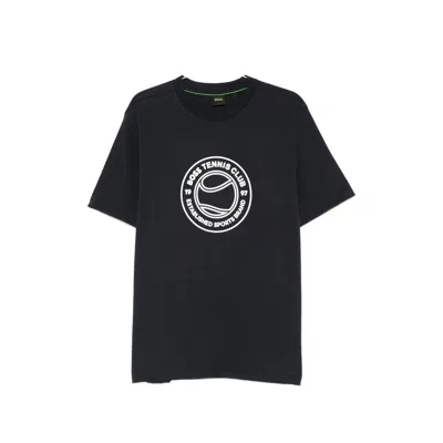 Hugo Boss Graphic-print Short-sleeve T-shirt In Blue