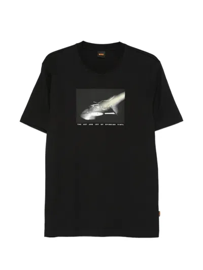 Hugo Boss Graphic-print T-shirt In Black