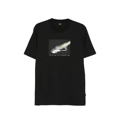 Hugo Boss Graphic-print T-shirt In Black