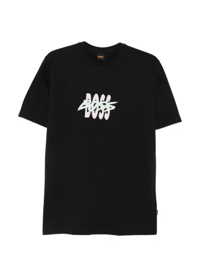 Hugo Boss Graphic-print T-shirt In Black