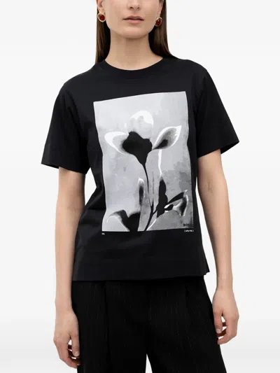 Hugo Boss Graphic-print T-shirt In Black