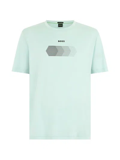 Hugo Boss Graphic-print T-shirt In Blue