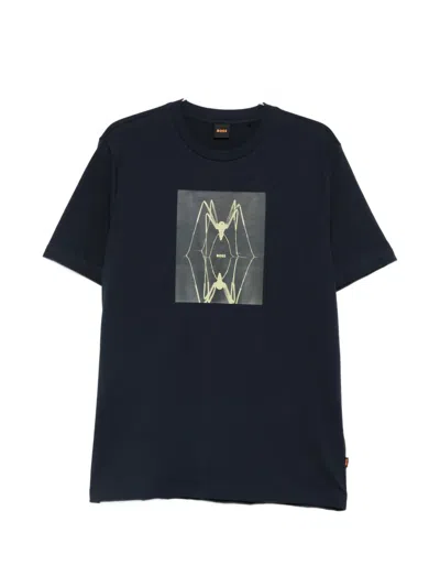 Hugo Boss Graphic-print T-shirt In Blue