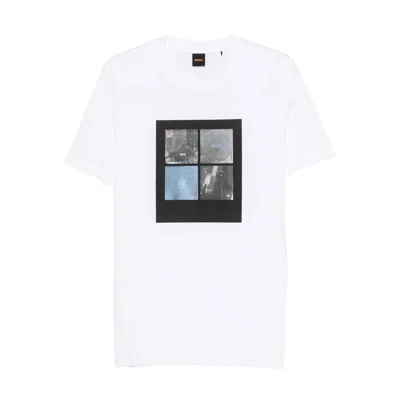 Hugo Boss Graphic-print T-shirt In White