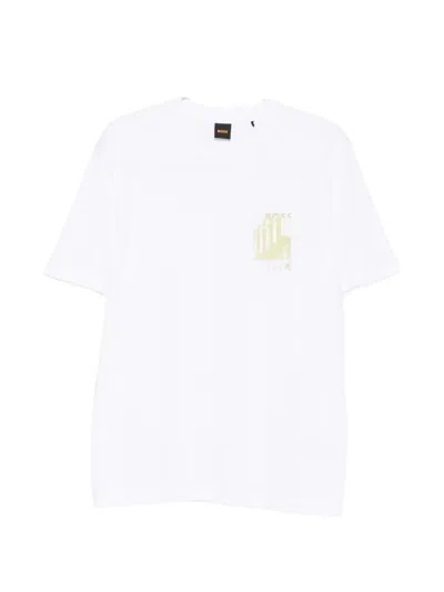 Hugo Boss Graphic-print T-shirt In White