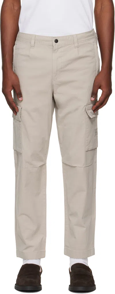 Hugo Boss Gray Cotton Cargo Pants