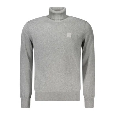 Hugo Boss Gray Cotton Men Sweater In Grey