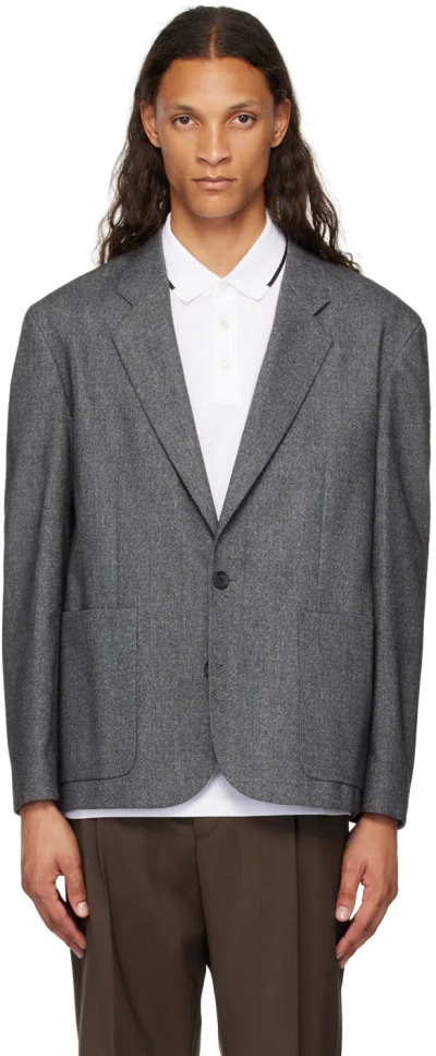 Hugo Boss Gray Lined Blazer In Lght/pstl Grey, 056