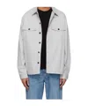 Hugo Boss Hugo Enalu Button-up Overshirt In Gray