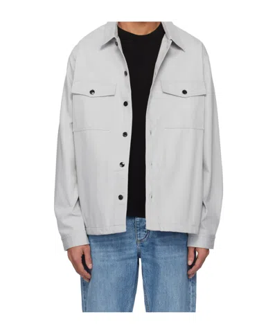 Hugo Boss Gray Oversize-fit Overshirt