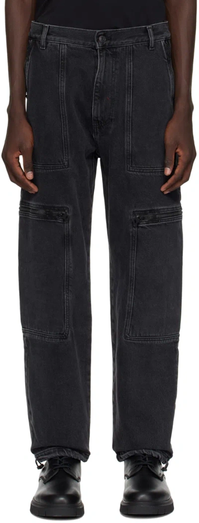 Hugo Boss Gray Relaxed-fit Jeans In Dark Grey 023