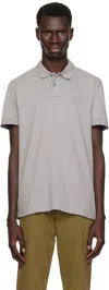Hugo Boss Gray Slim-fit Polo In 063-open Grey