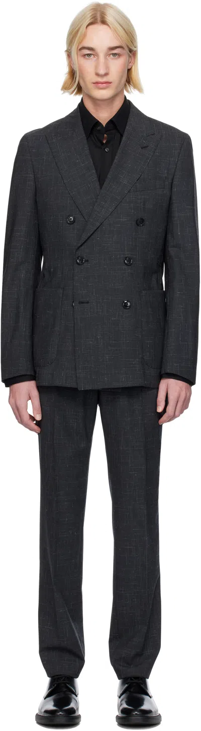 Hugo Boss Gray Slim-fit Suit In 030-medium Grey