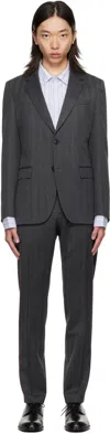 Hugo Boss Gray Slim-fit Two-piece Suit In Gray