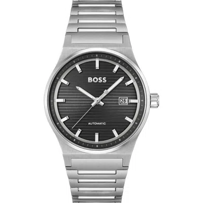 Hugo Boss Gray Stainless Steel Dress Watch In Metallic