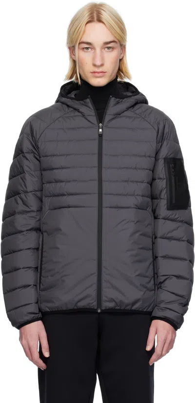 Hugo Boss Gray Water-repellent Jacket In 027-dark Grey