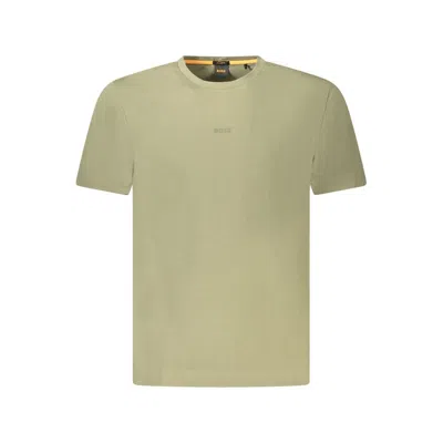 Hugo Boss Green Cotton Men Tshirt