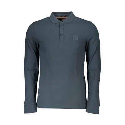 Hugo Boss Green Cotton Polo Shirt In Blue