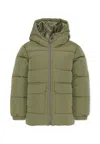 Hugo Boss Green Down Jacket For Boy With Logo In Green