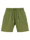 Hugo Boss Iconic Drawstring Swim Shorts In Green