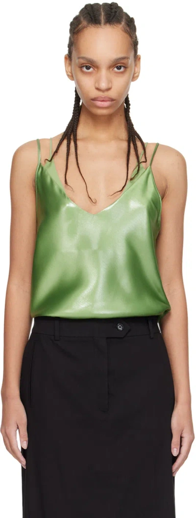 Hugo Boss Green Layered Camisole In 358 Open Green
