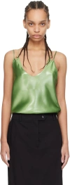 Hugo Boss Green Layered Camisole In 358 Open Green