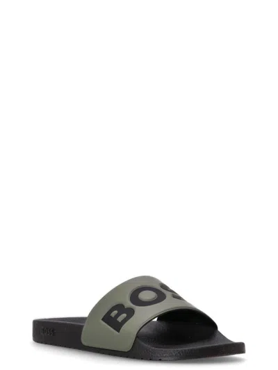 Hugo Boss Green Logo Slides