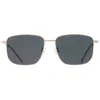 Hugo Boss Green Mirror Square Men's Sunglasses Boss 1619/f/s 0j5g/mt 58 In Gold