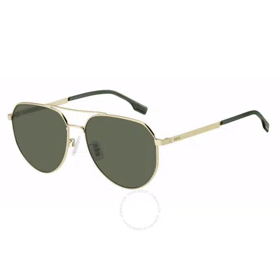 Hugo Boss Green Pilot Men's Sunglasses Boss 1473/f/sk 0j5g/qt 61 In Gold