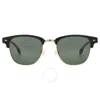 Hugo Boss Green Square Men's Sunglasses Boss 1381/s 02m2/qt 49 In Black / Gold / Green