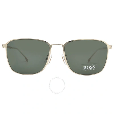 Hugo Boss Green Square Men's Sunglasses Boss 1405/f/sk 0j5g/qt 59 In Gold / Green