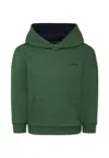Hugo Boss Green Sweatshirt For Boy With Logo In Green