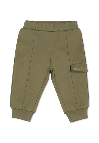 Hugo Boss Green Trousers For Baby Boy With Logo