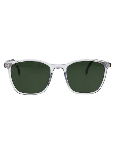 Hugo Boss Grey Acetate Sunglasses In White