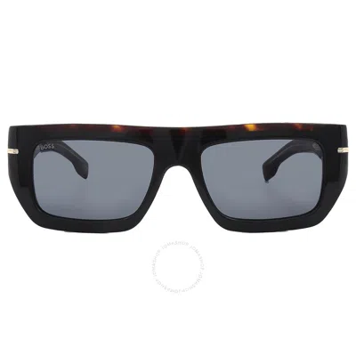 Hugo Boss Grey Browline Men's Sunglasses Boss 1502/s 0wr7/ir 54 In Black