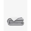 Hugo Boss Double B-print Cotton Duvet Cover In Grey